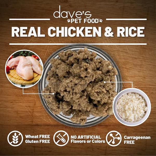 Dave’s Restricted Bland Diet – Chicken & Rice – Dog Food 13.2 oz. can