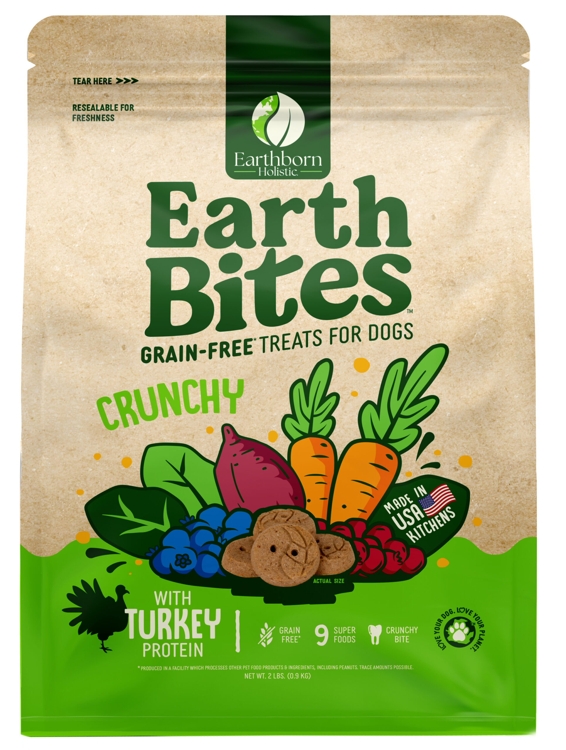 Earthborn Holistic Earthbites Crunchy Dog Biscuits – 2 lb.
