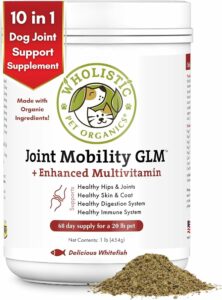 Wholistic Pet Organics Joint Mobility GLM Enhanced Multivitamin - 1 lb.