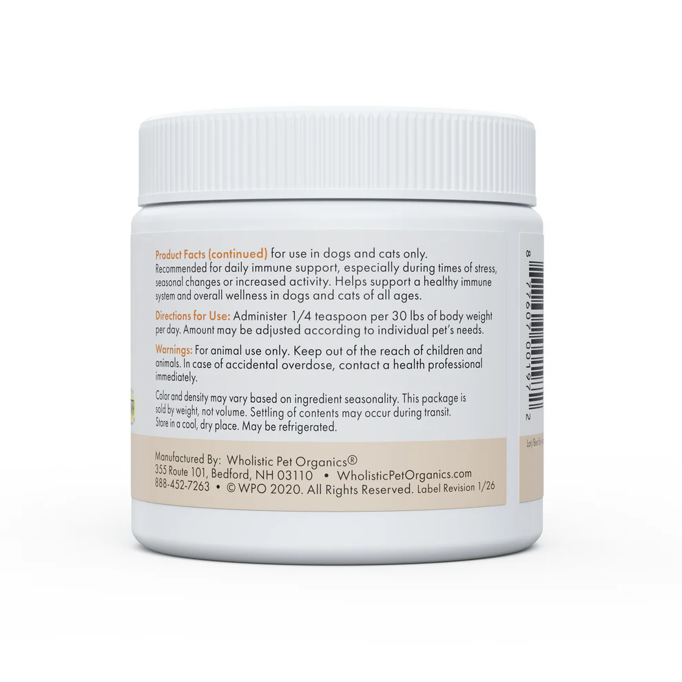 Wholistic Pet Organics – Vitamin C Powder for Dogs & Cats – 2 oz.