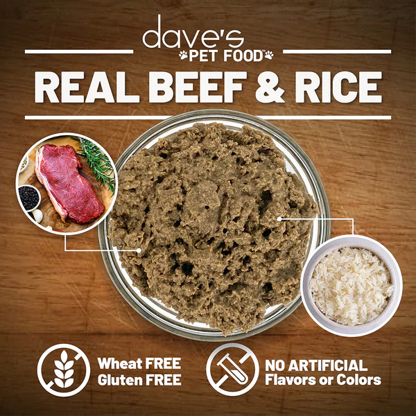 Dave’s Naturally Healthy Beef & Rice Dog Food – 13 oz.