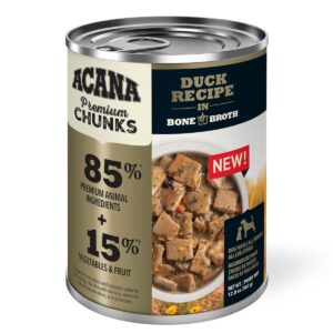 ACANA Premium Chunks Duck in Bone Broth Grain-Free Wet Dog Food - 12.8 oz. can