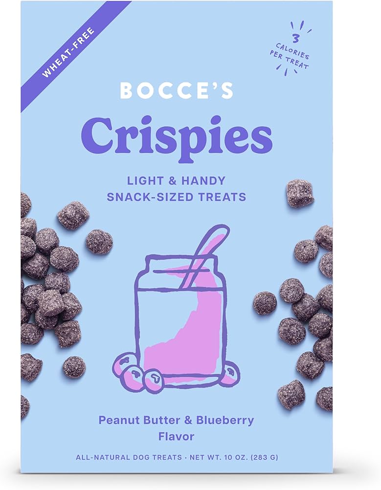 Bocce’s Bakery Crispies Peanut Butter + Blueberry – 10 oz.