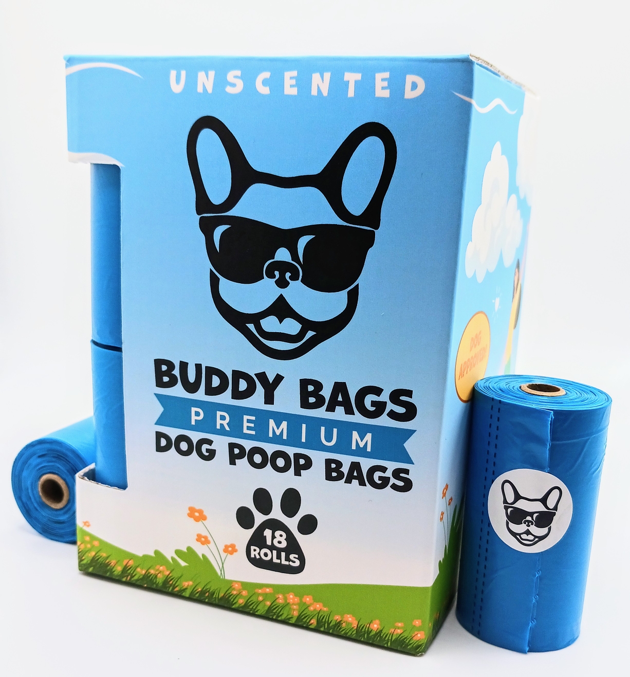 Buddy Bags Premium Dog Poop Bags – 18 rolls (270 bags)