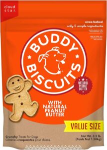 Buddy Biscuits Original Oven Baked with Peanut Butter Dog Treats - 3.5 lb. bag