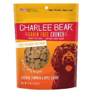 Charlee Bear Crunch Chicken, Pumpkin & Apple Grain Free Dog Treat - 8 oz.