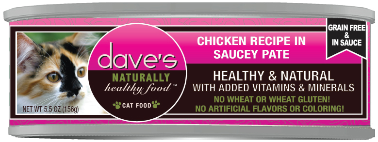 Dave’s Grain Free Chicken Saucey Pate Dinner – 5.5 oz.