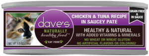 Dave's Grain Free Chicken & Tuna Saucey Pate Dinner - 5.5 oz.