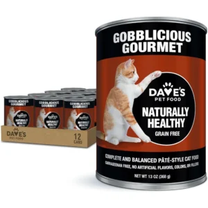 Dave's Pet Food Naturally Healthy Gobblicious Gourmet Grain-Free Pate Canned Cat Food - 13 oz.