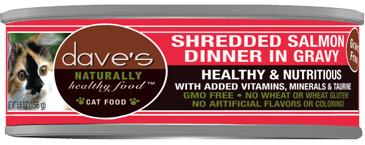 Dave’s Naturally Healthy Shredded Salmon Dinner in Gravy – 5.5 oz.