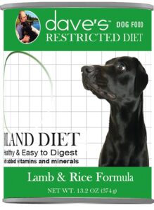 Dave's Restricted Bland Diet for Dogs - Lamb & Rice Formula 12.2 oz.