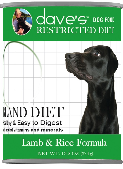 Dave’s Restricted Bland Diet for Dogs – Lamb & Rice Formula 12.2 oz.