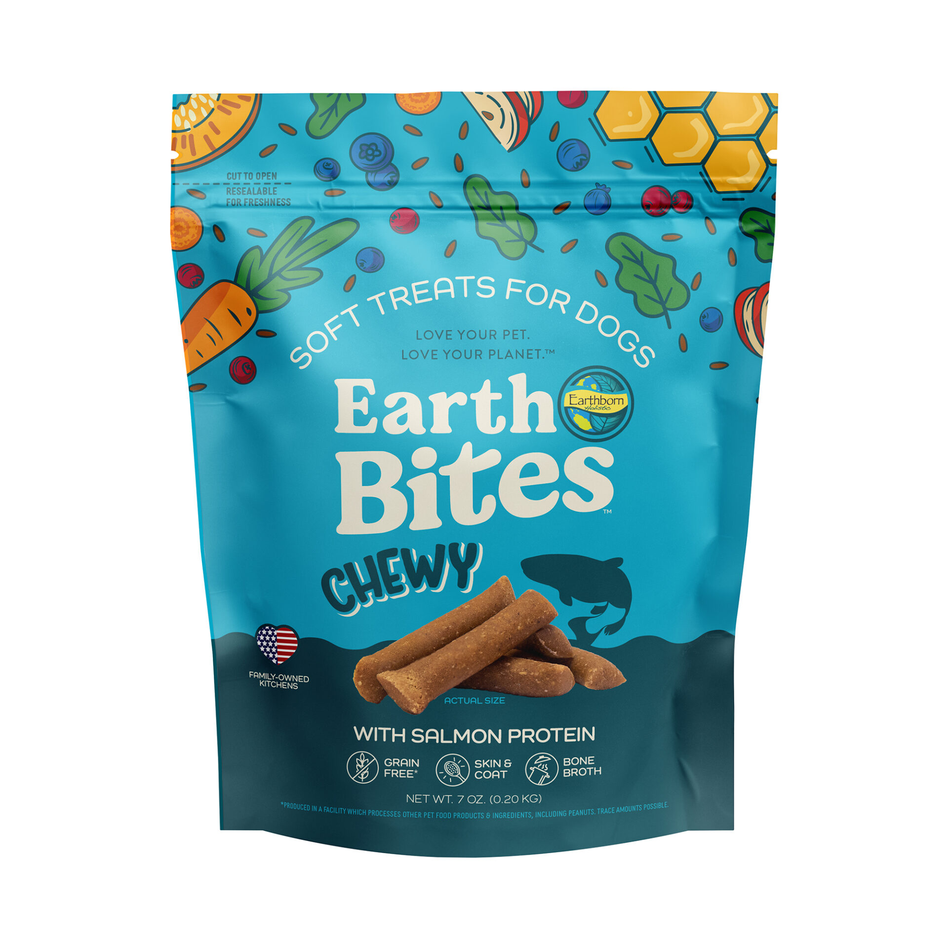 Earthborn Earthbites Chewy Dog Treats – Salmon – 7 oz.