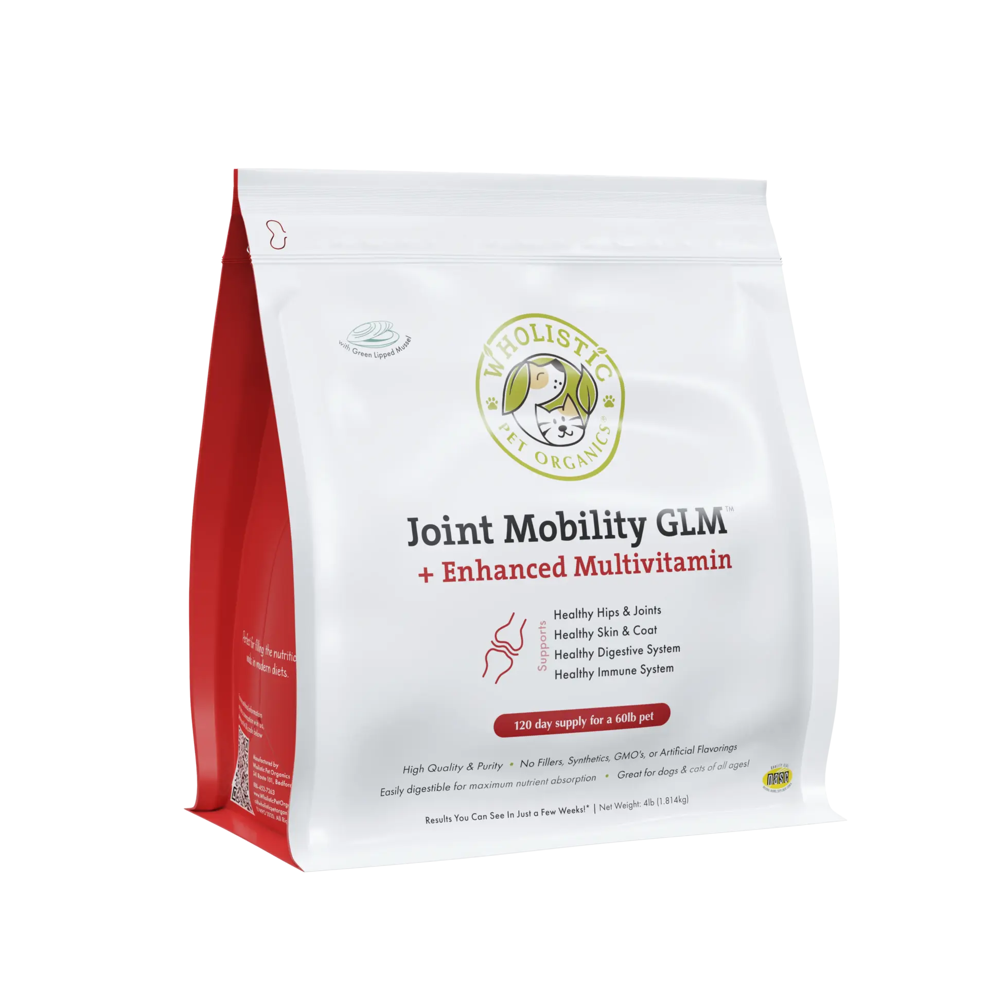 Wholistic Pet Organics Joint Mobility GLM Enhanced Multivitamin