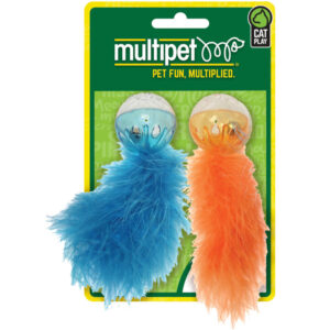 Multipet Lattice Ball w/ Feather - 2 pk.
