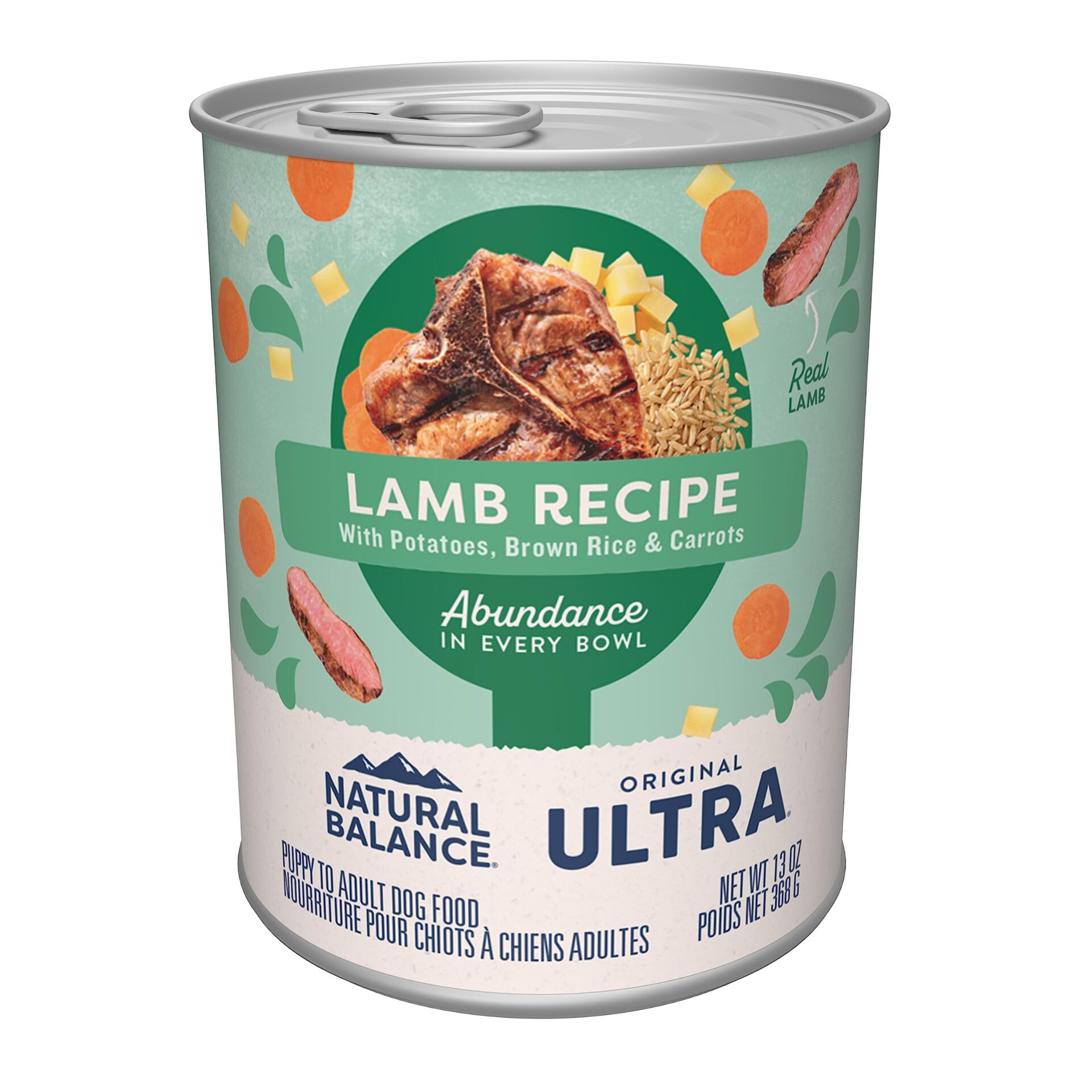 Natural Balance Ultra Lamb & Brown Rice Canine Recipe – 13 oz. can