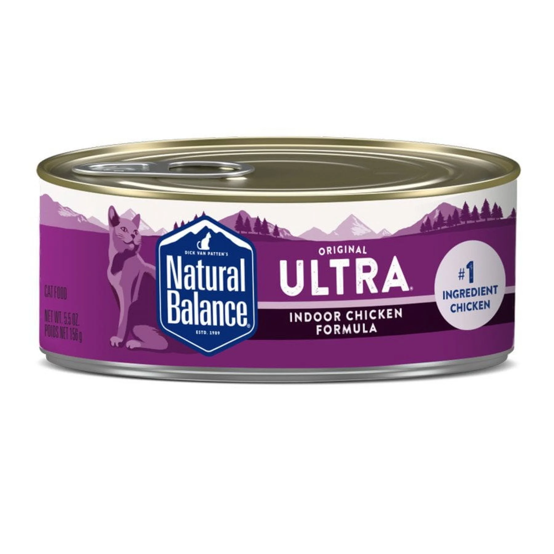 Natural Balance Ultra Premium Indoor Chicken Formula Cat Food – 5.5 oz. can
