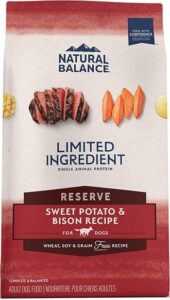 Natural Balance Reserve L.I.D. Sweet Potato & Bison - 22 lb.
