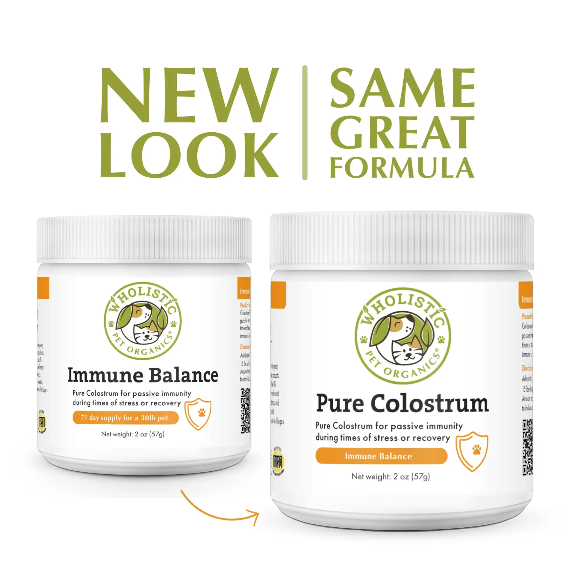 Wholistic Pet Organics Pure Colostrum for Dogs & Cats – 1 oz.