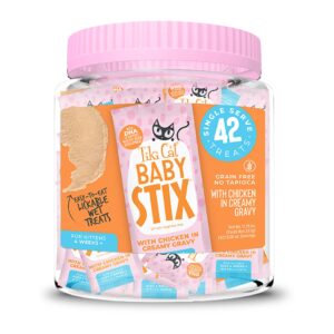 Tiki Cat Baby Stix Chicken in Creamy Gravy Lickable Cat Treats- 11.76 oz. - 42 count