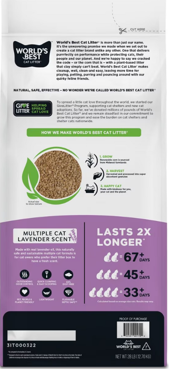WORLD’S Best Scented Cat Litter – 28 lb.