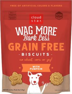 Wag More Bark Less Grain-Free Crunchy Dog Treats w/ Pumpkin - 2.5 lbs.