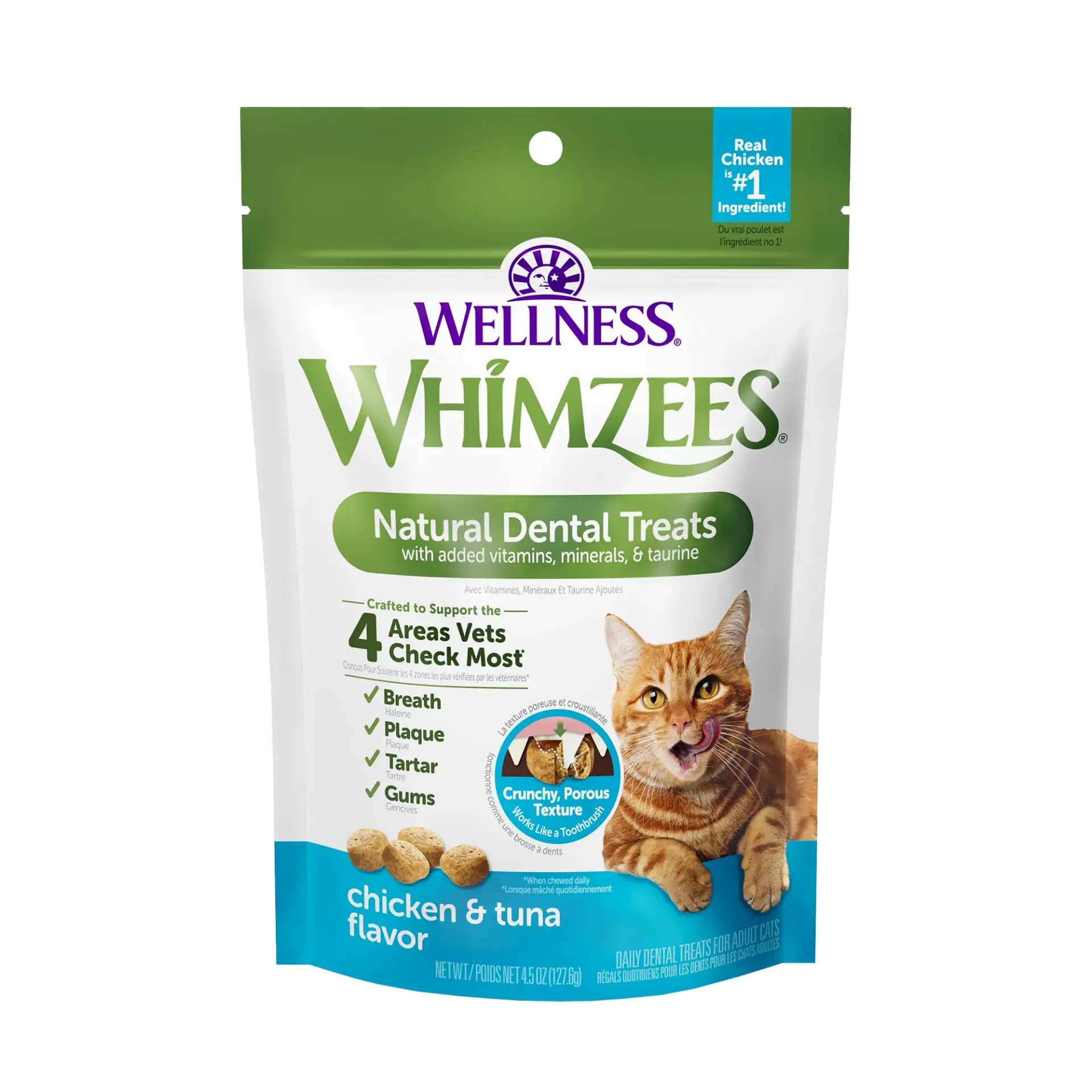 Whimzees Dental Treats for Cats Chicken & Tuna – 2 oz.