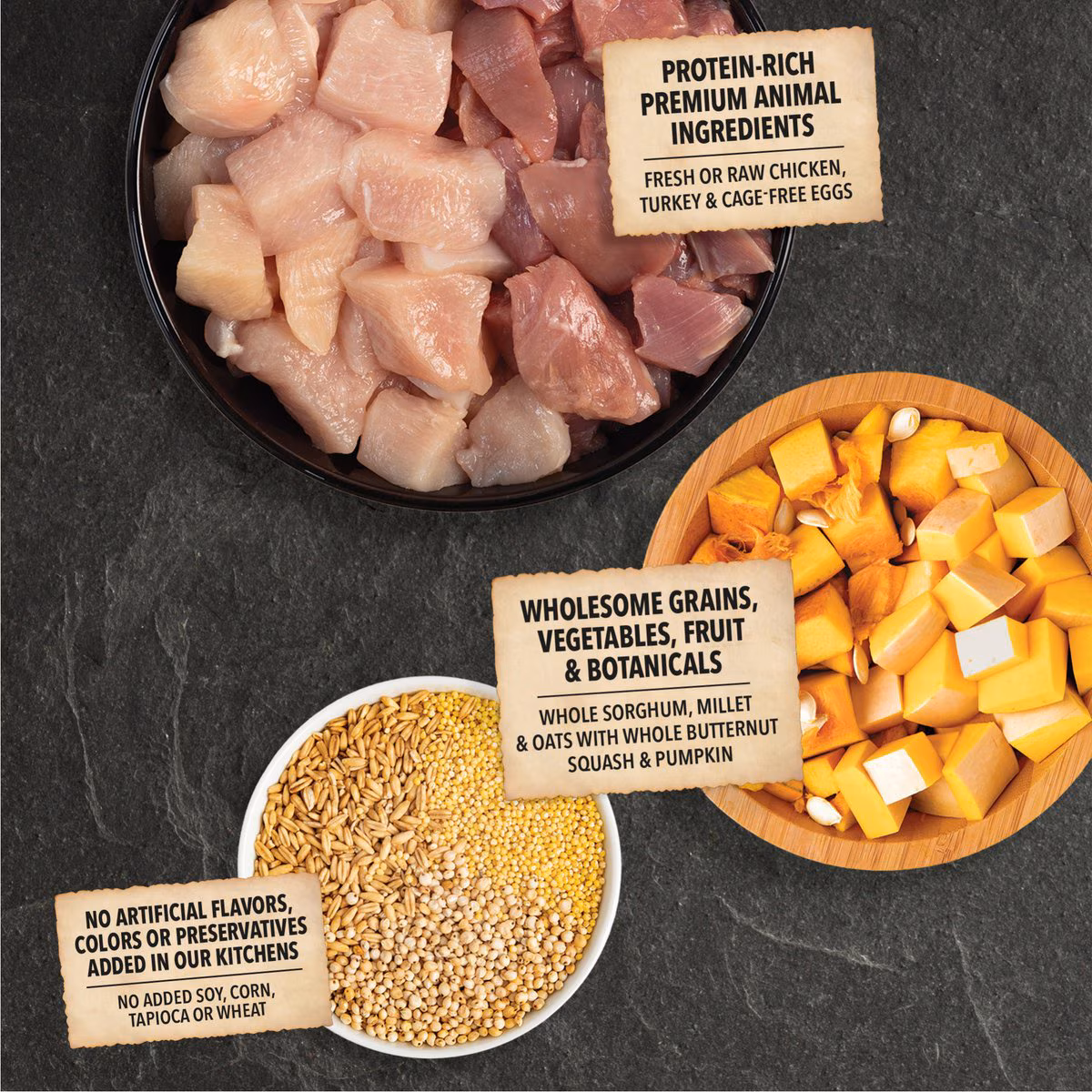 ACANA Wholesome Grains LID Free-Run Poultry, Liver & Whole Oats Recipe – 22.5 lb.