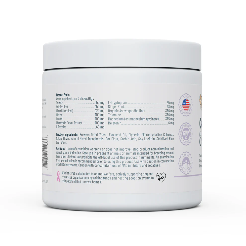 Wholistic Pet Organics – Calm & Relaxed Soft Chews – 90 Chews