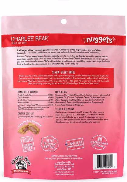 Charlee Bear Nuggets Straw-Beary Swirl Omega-3’s – 6 oz.