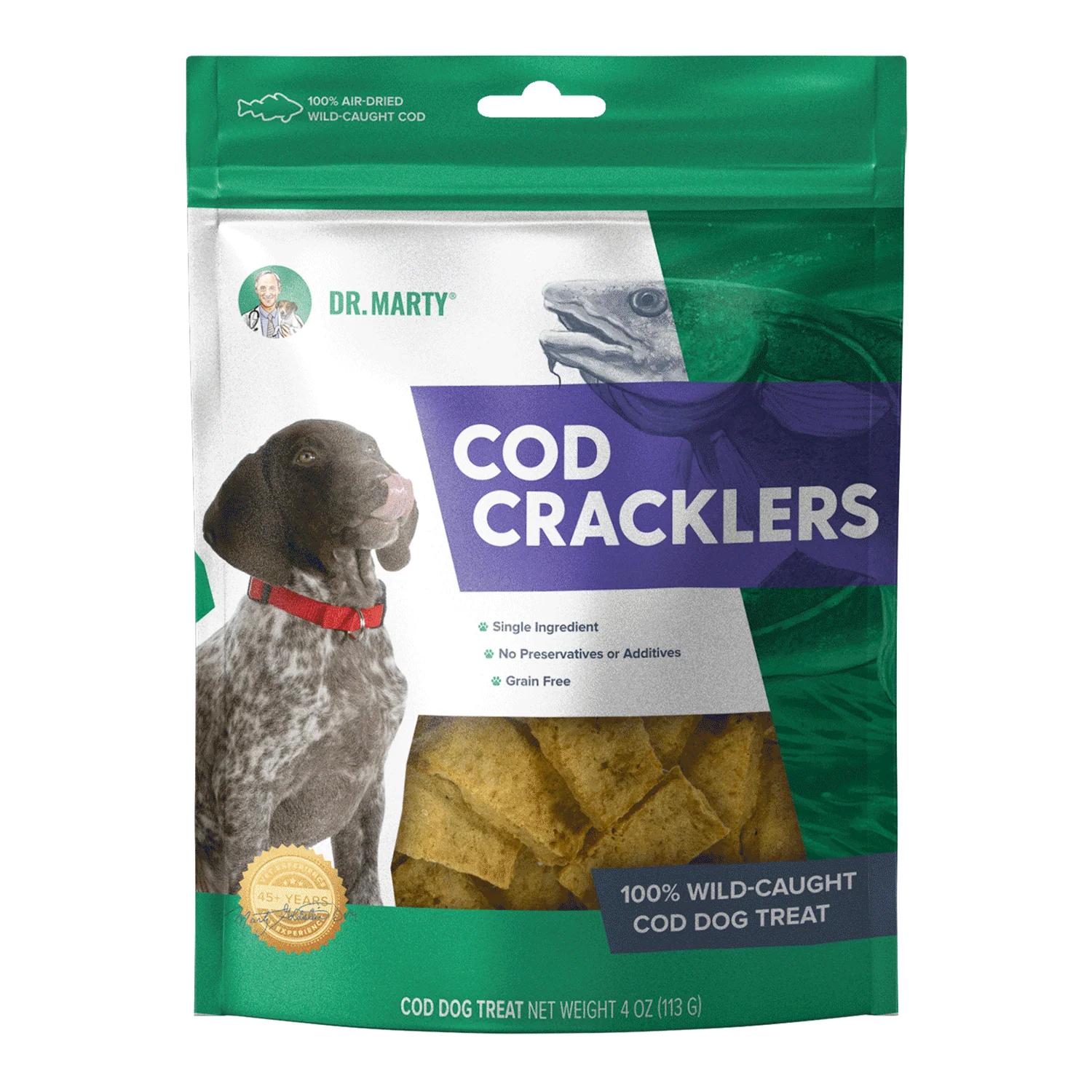 Dr. Marty Cod Cracklers Dog Treat – 4 oz.