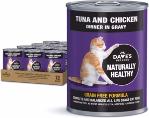 Dave's Naturally Healthy Grain-Free Tuna and Chicken Dinner in Gravy Canned Cat Food - 13 oz.