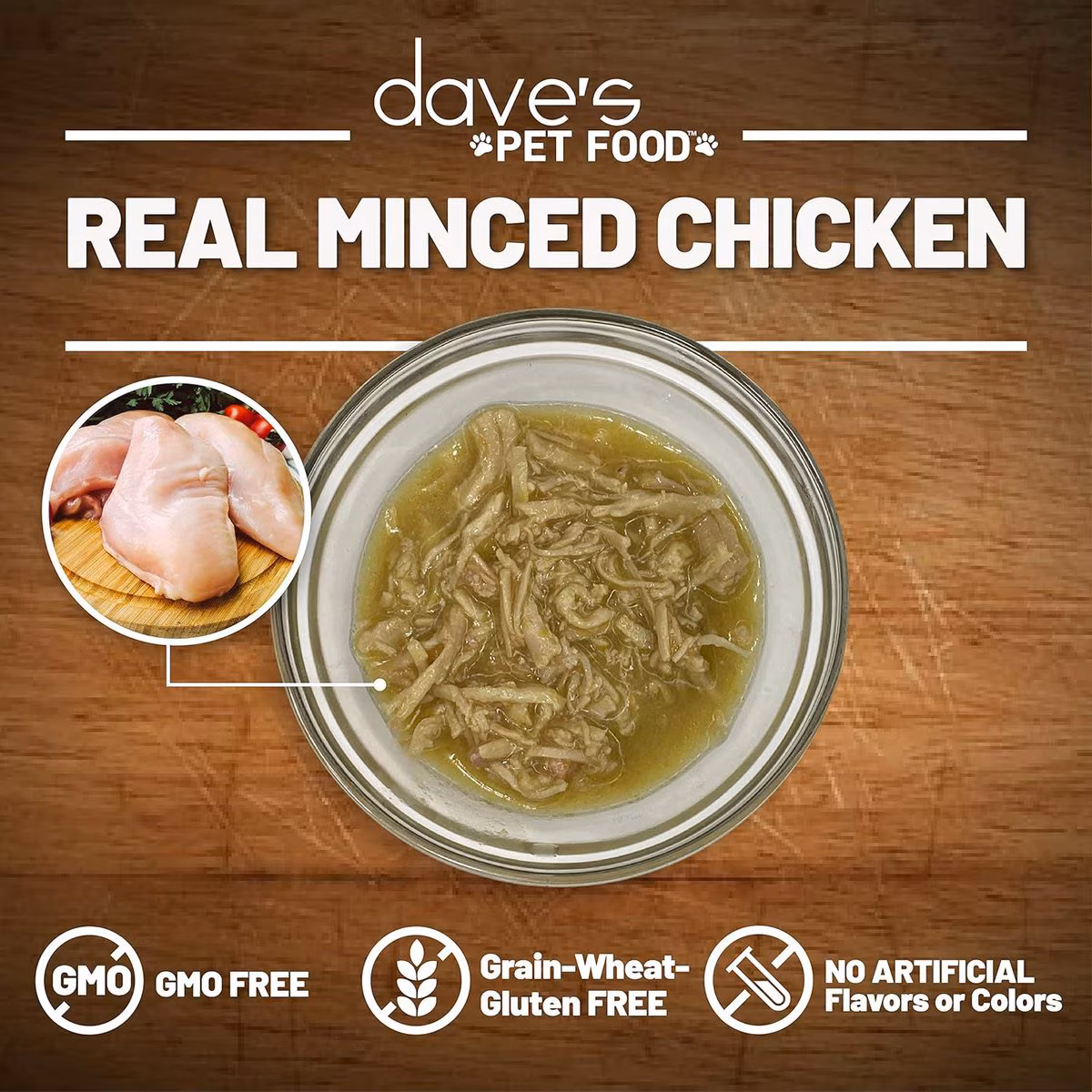 Dave’s Naturally Healthy Minced Chicken Cat Food – 2.8 oz.