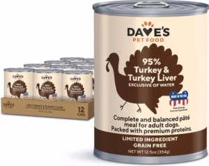 Dave's 95% Premium Turkey L.I.D. Dog Food - 13 oz. can