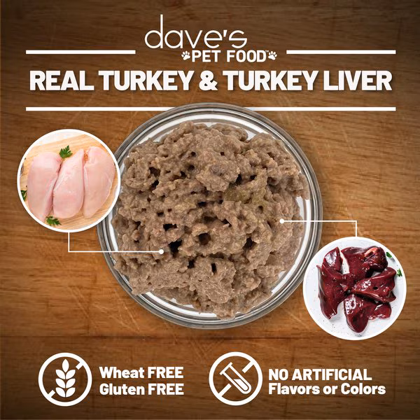 Dave’s 95% Premium Turkey L.I.D. Dog Food – 13 oz. can