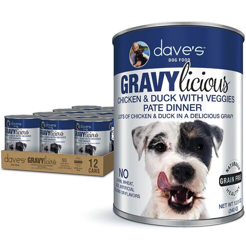 Dave’s GRAVYlicious Chicken & Duck w/ Veggies Pate – 12 oz.