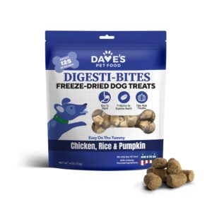 Dave's Digesti-Bites Freeze Dried Chicken, Rice & Pumpkin Dog Treats - 4 oz.