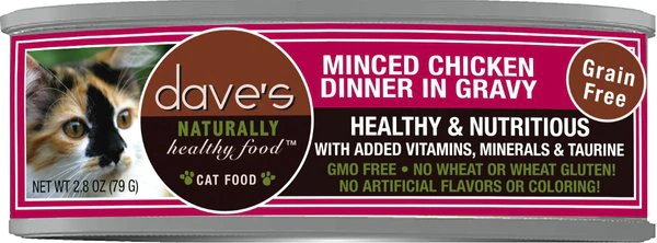 daves minced chicken cat food