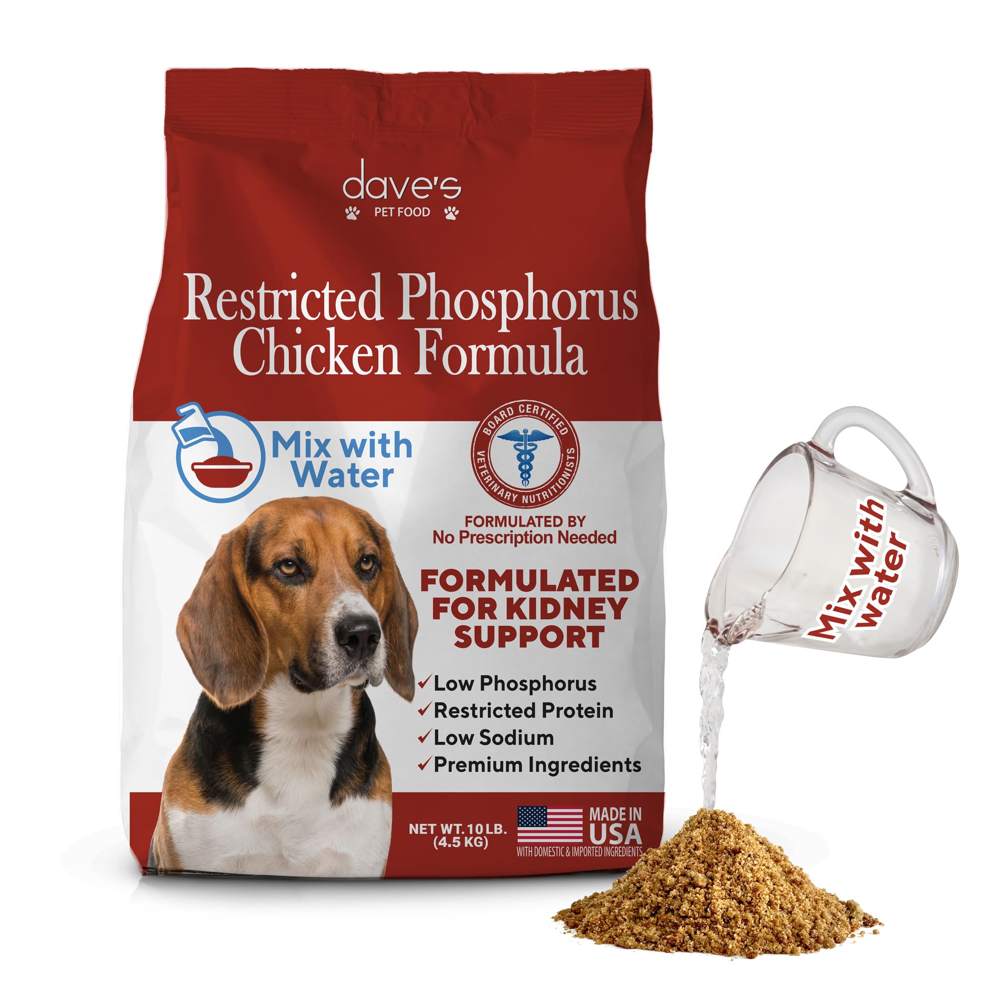 Dave’s Pet Food Restricted Phosphorus Chicken Formula Kidney Support Crumble Dog Food