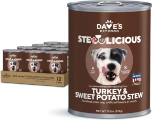 Dave's STEWlicious Grain-Free Turkey & Sweet Potato Stew canned Dog Food - 13.2 oz.
