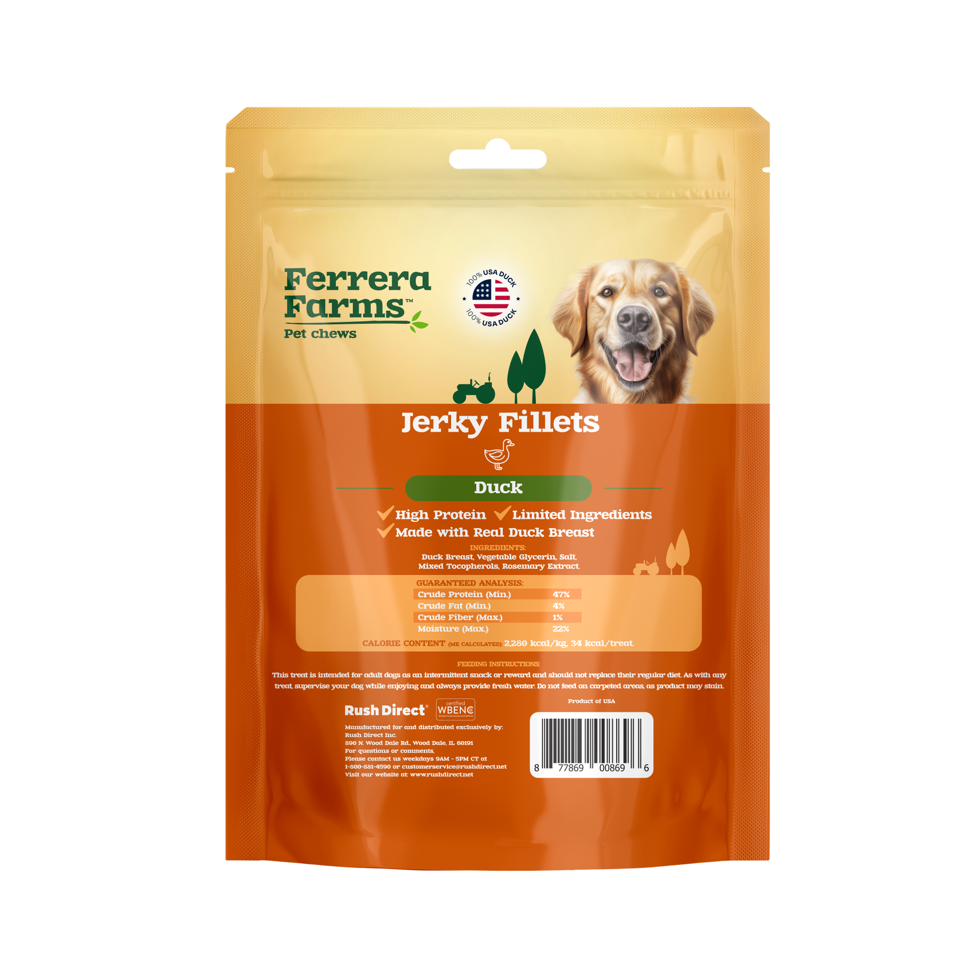 Ferrera Farms USA Duck Jerky Fillets – 5 oz.