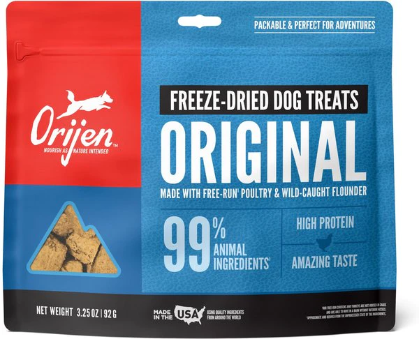 Orijen Original Freeze-Dried Dog Treats – 3.25 oz.