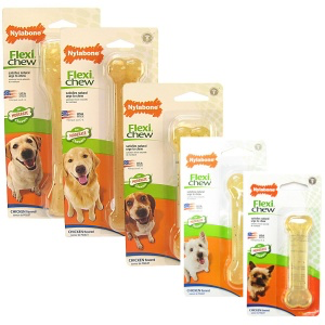 Nylabone Flexi Chew Dog Bone – Chicken Flavor