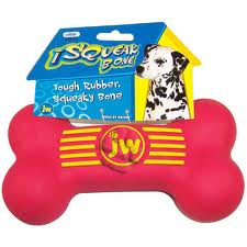 JW Dog Toy iSqueak Bone