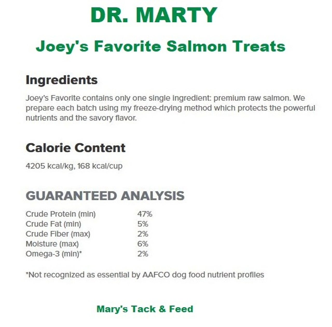 Dr. Marty Joey’s Favorite Salmon Dog Treat – 4 oz.