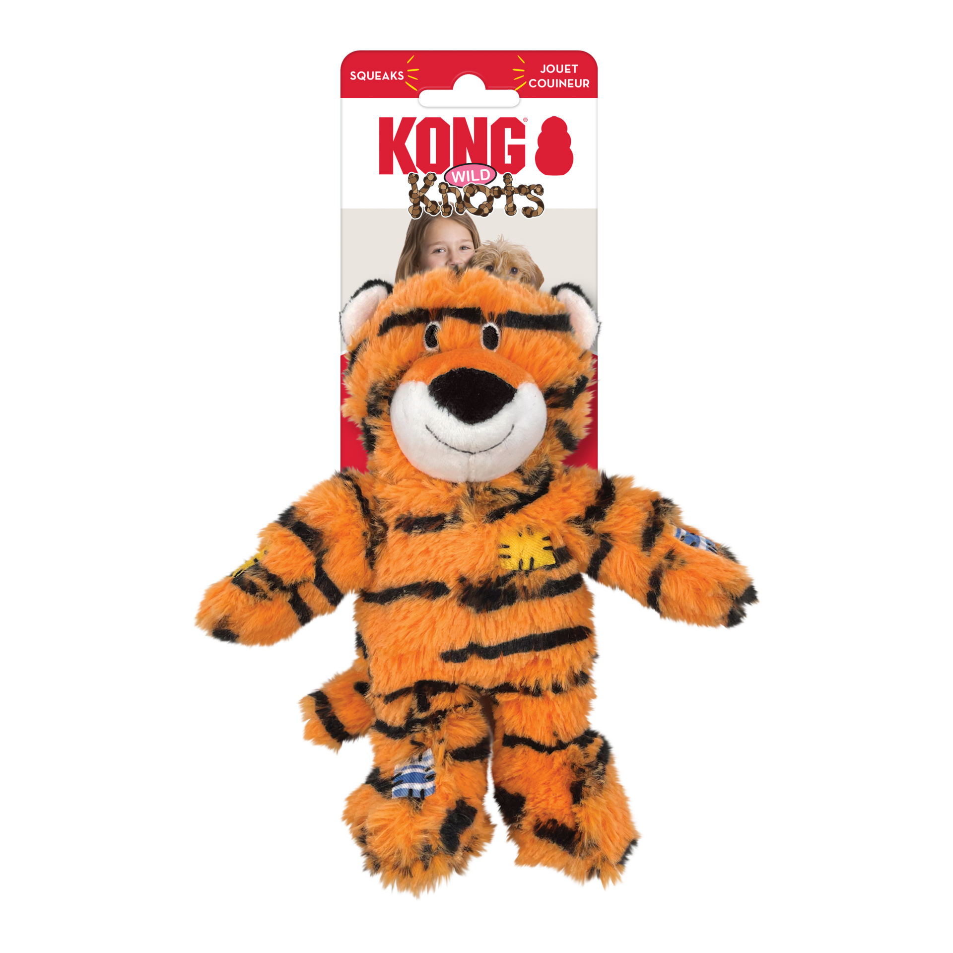 KONG Wild Knots Tiger Dog Toy – 7 in.