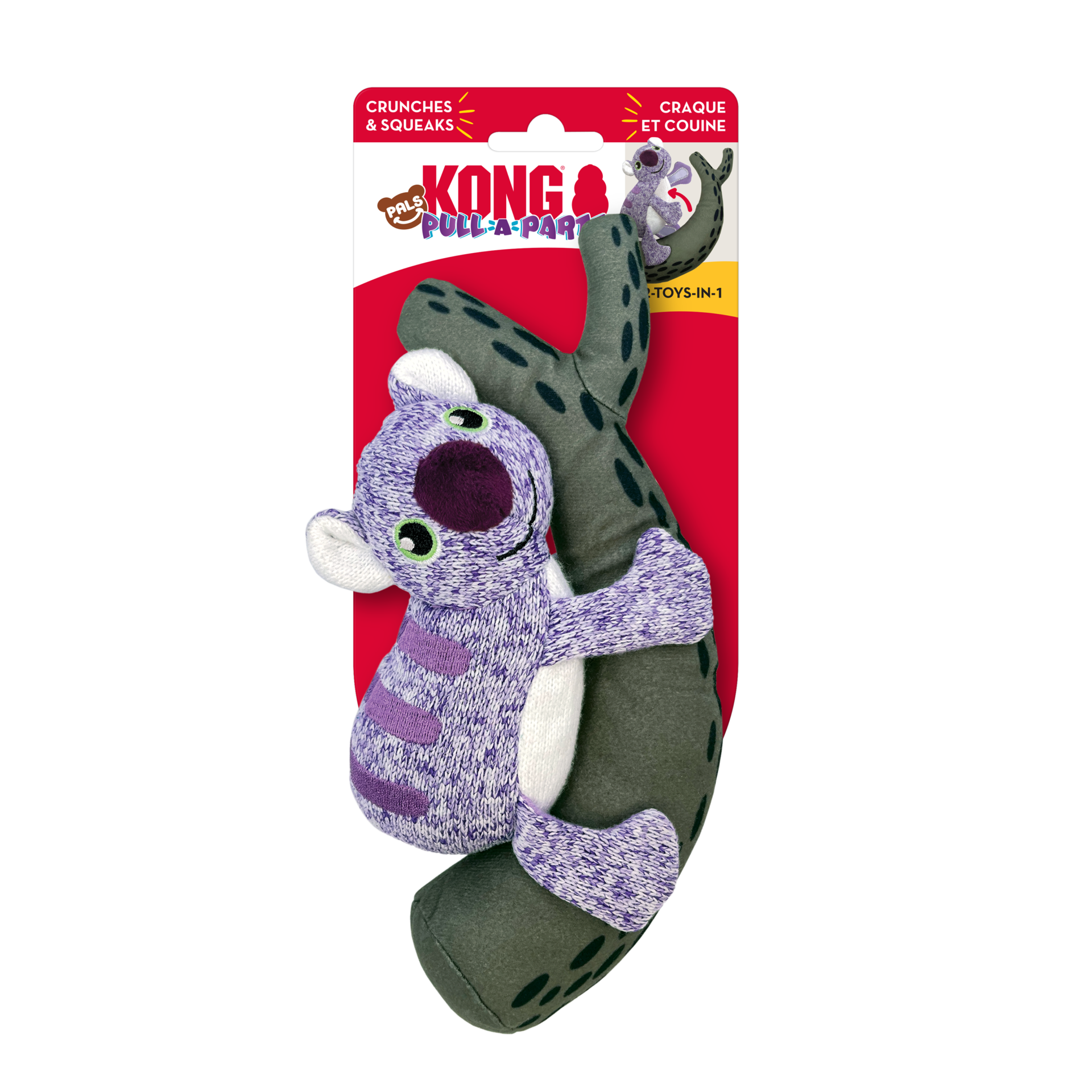 KONG Pull-A-Partz 2-Toys-in-1 Koala Dog Toy