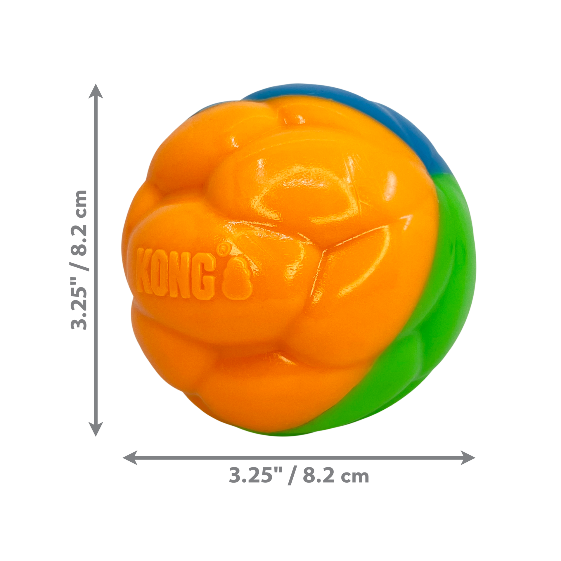 KONG Twistz Glow in the Dark Ball Dog Toy – Large