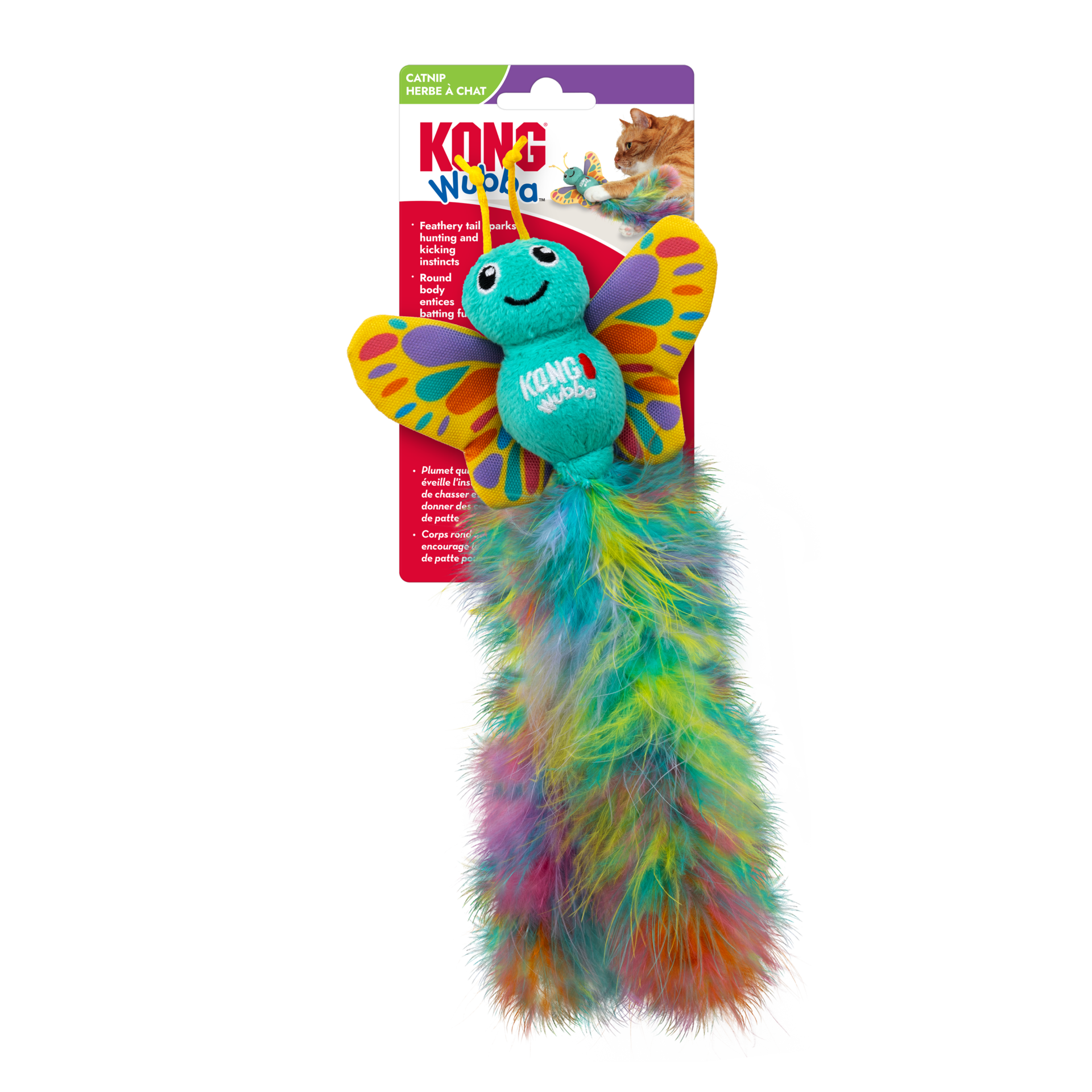 KONG Wubba Butterfly Catnip Toy