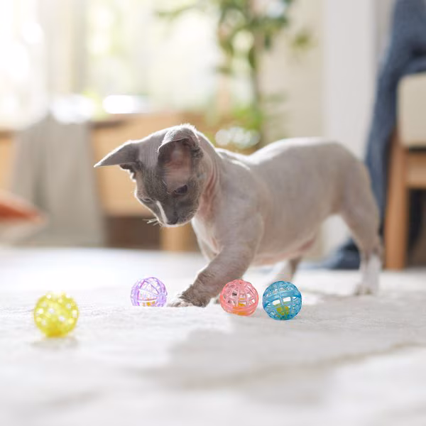 Lattice Balls Cat Toy by Ethical – 4 pk.